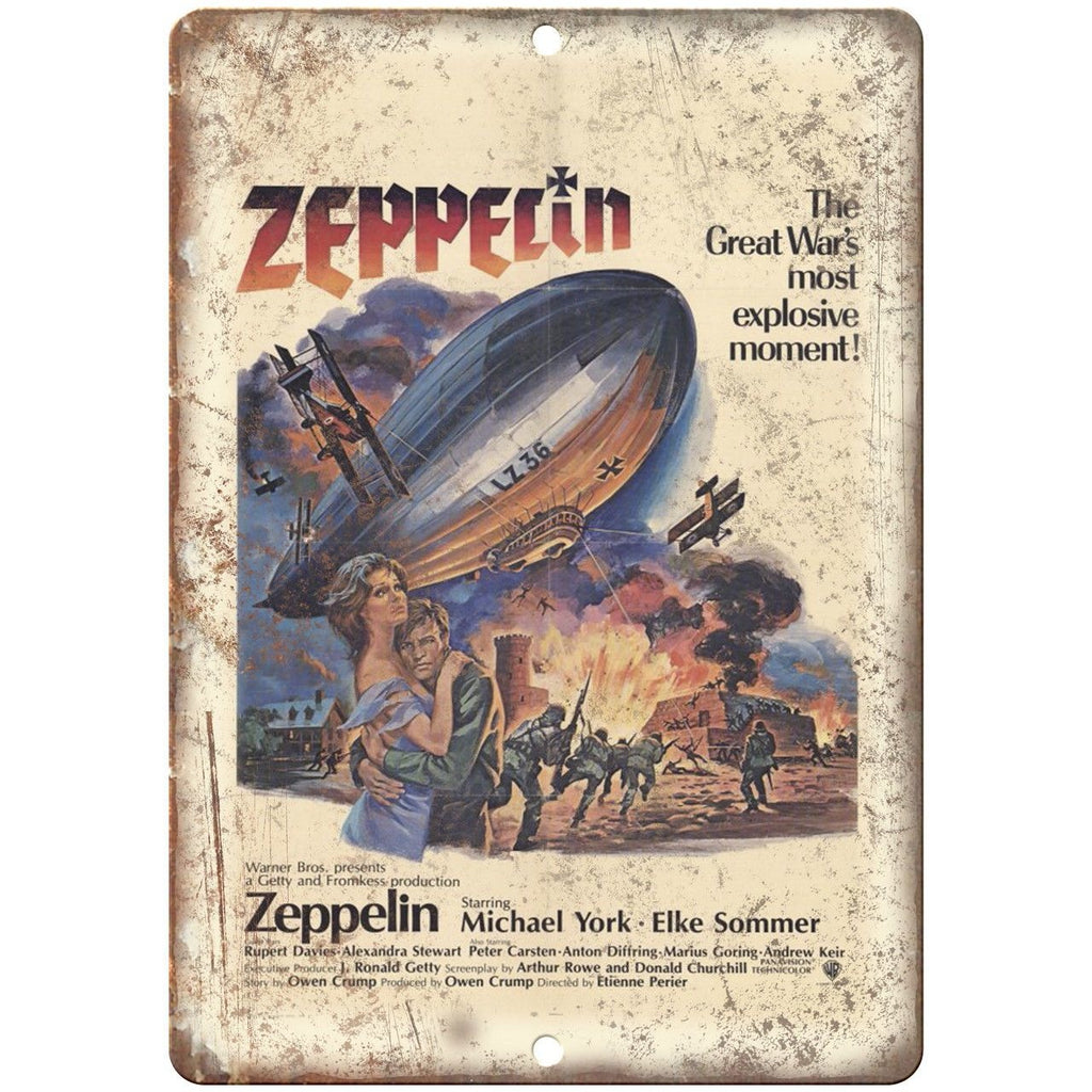 Zeppelin WW2 Michael York Movie Poster 10" x 7" Reproduction Metal Sign I18