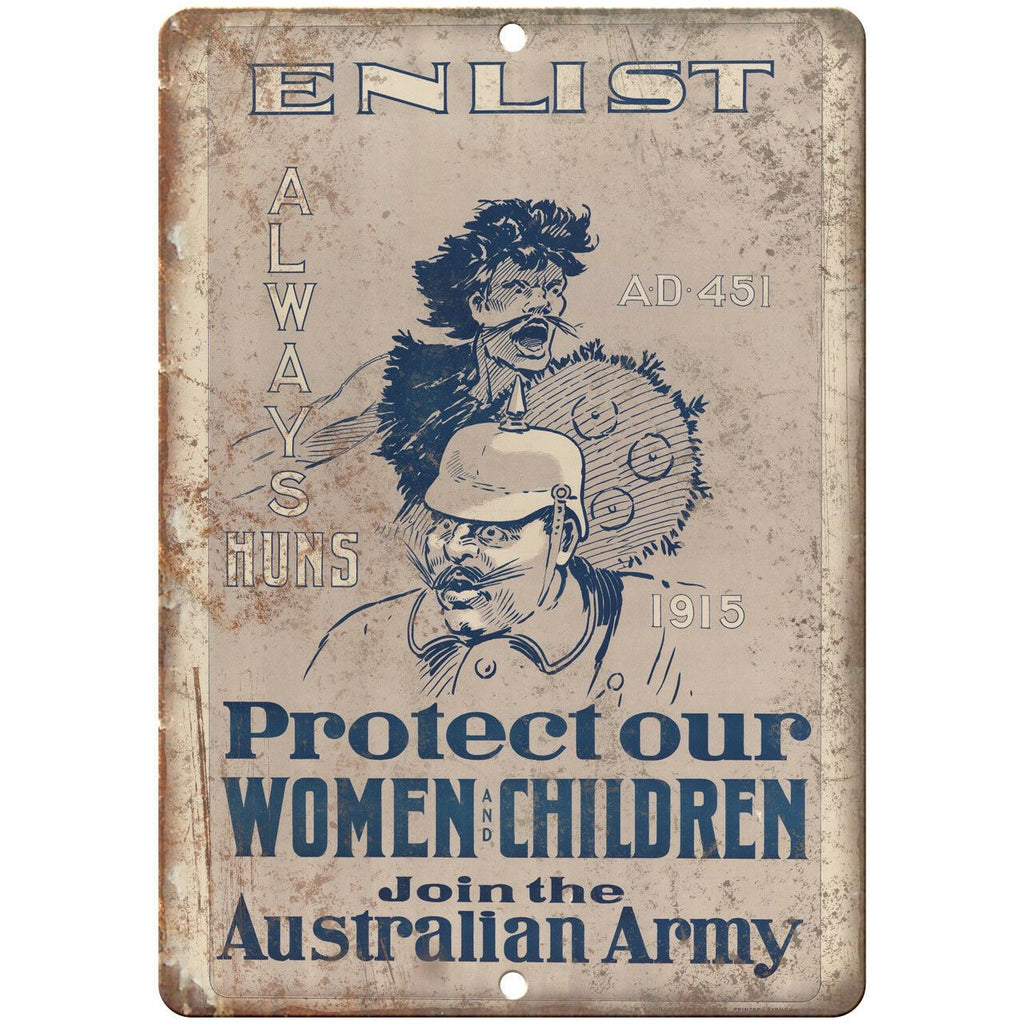 Enlist Australian Army Recruitment Poster 10" x 7" Reproduction Metal Sign M141