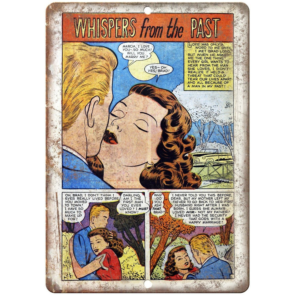 Ace Comics Whispers From The Past Strip 10" X 7" Reproduction Metal Sign J417