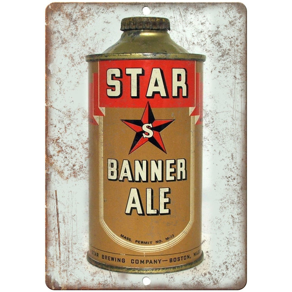 Star Banner Ale Boston Mass Vintage Can 9" x 12" Reproduction Metal Sign E172