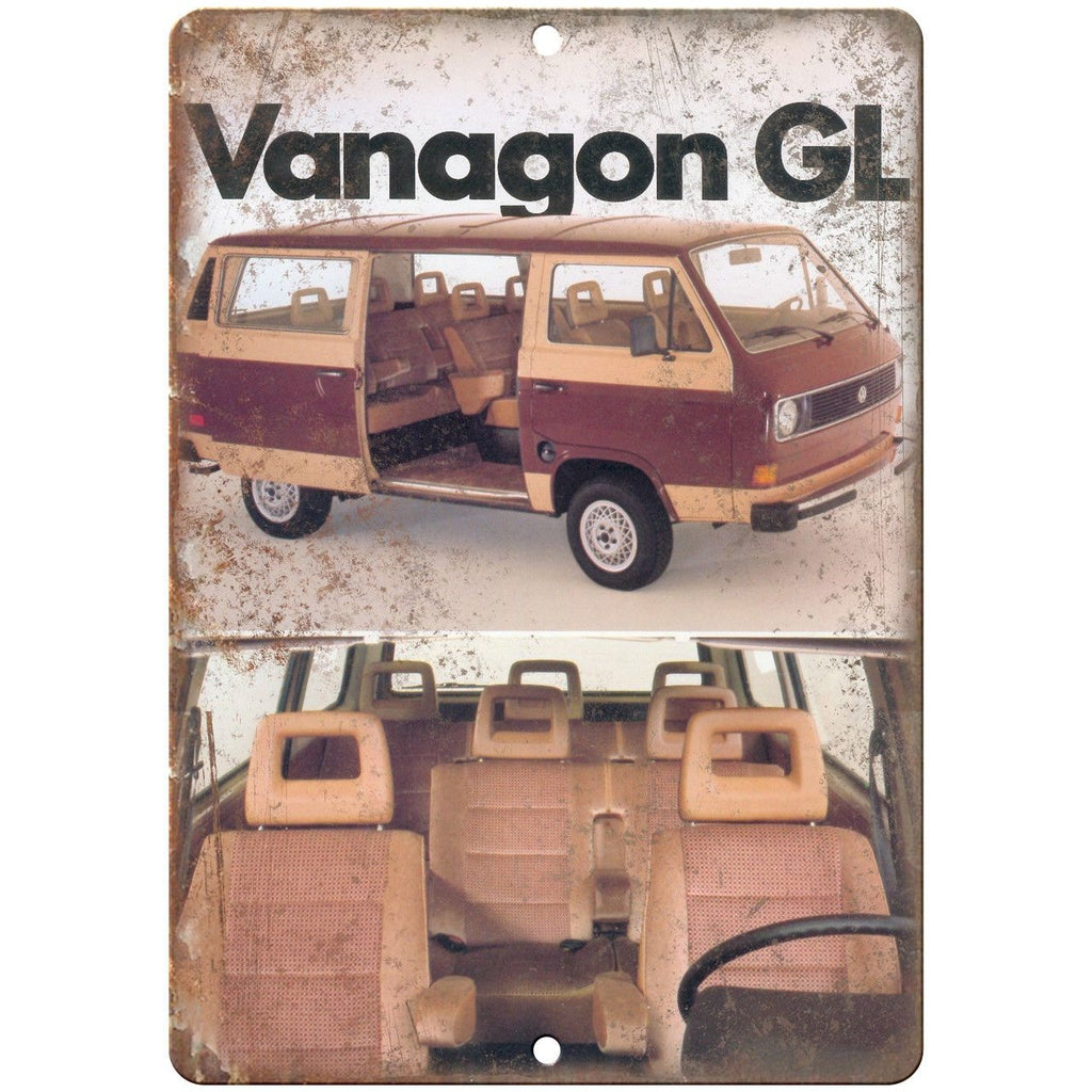 Volkswagen Vanagon GL Bus Wagon Van Ad 10" X 7" Reproduction Metal Sign A77