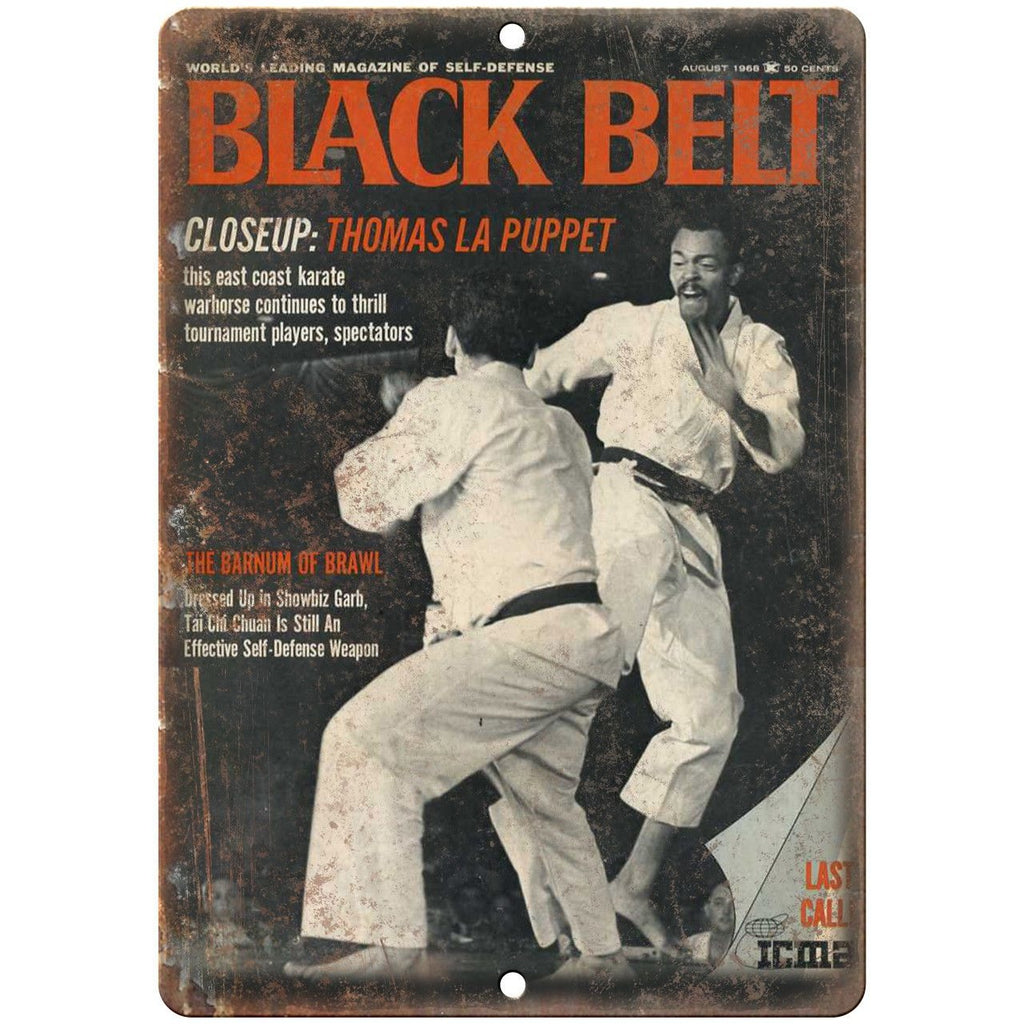 1968 Black Belt Magazine Karate Martial Arts 10"x7 " Reproduction Metal Sign X57