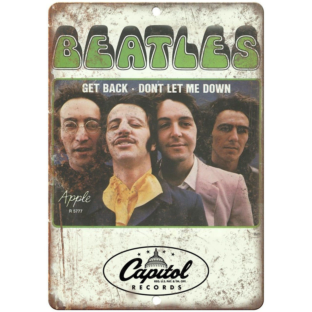 The Beatles Capitol Apple Records Album Cover 10" x 7" Retro Metal Sign K17