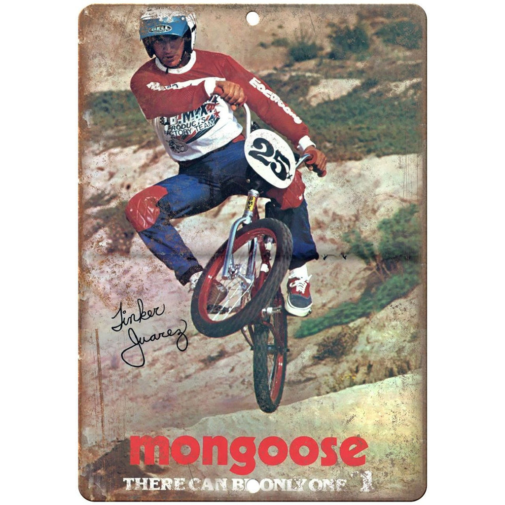 BMX vintage Mongoose 10' x 7' reproduction metal sign