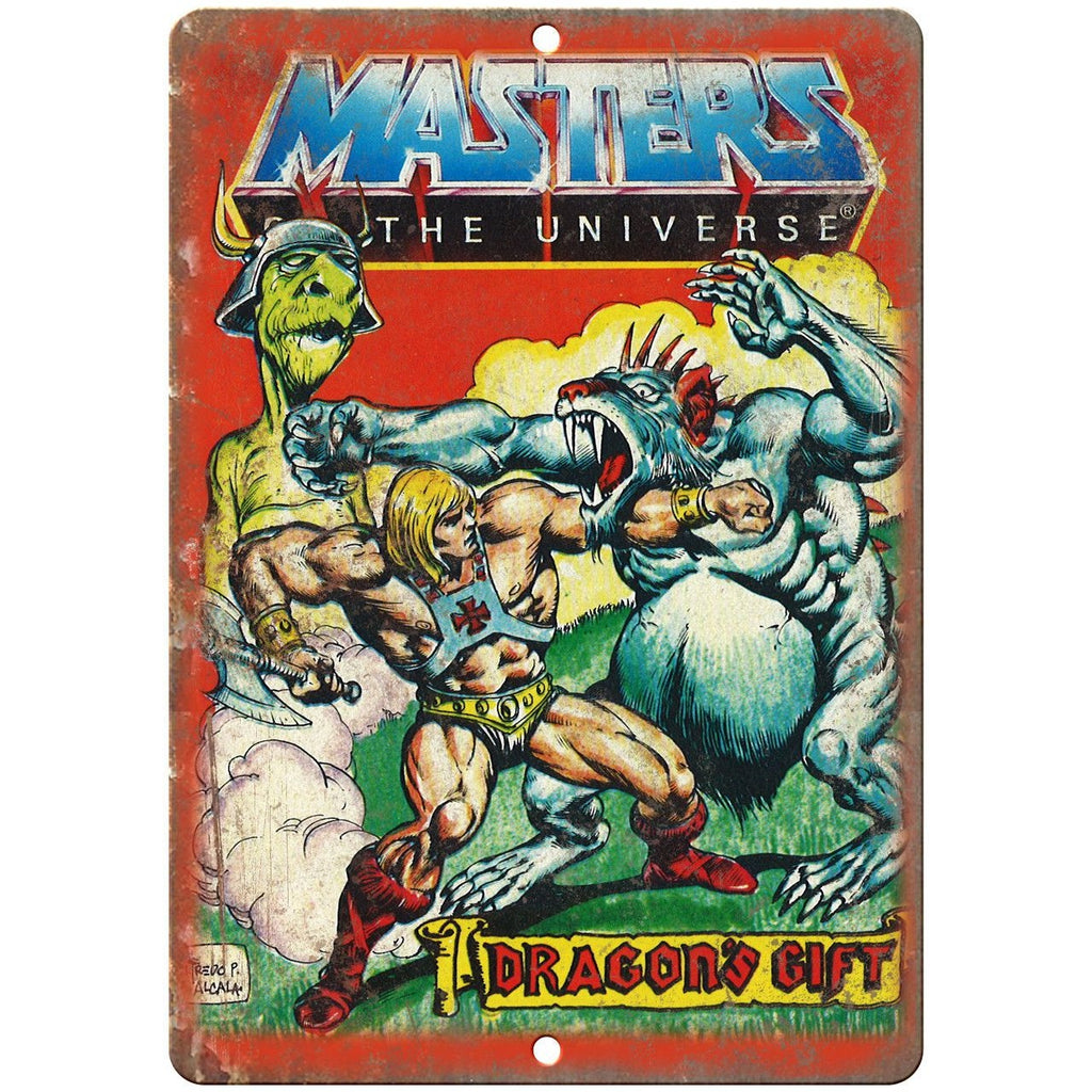 Masters of The Universe He-Man Dragons Gift 10" x 7" Reproduction Metal Sign J08