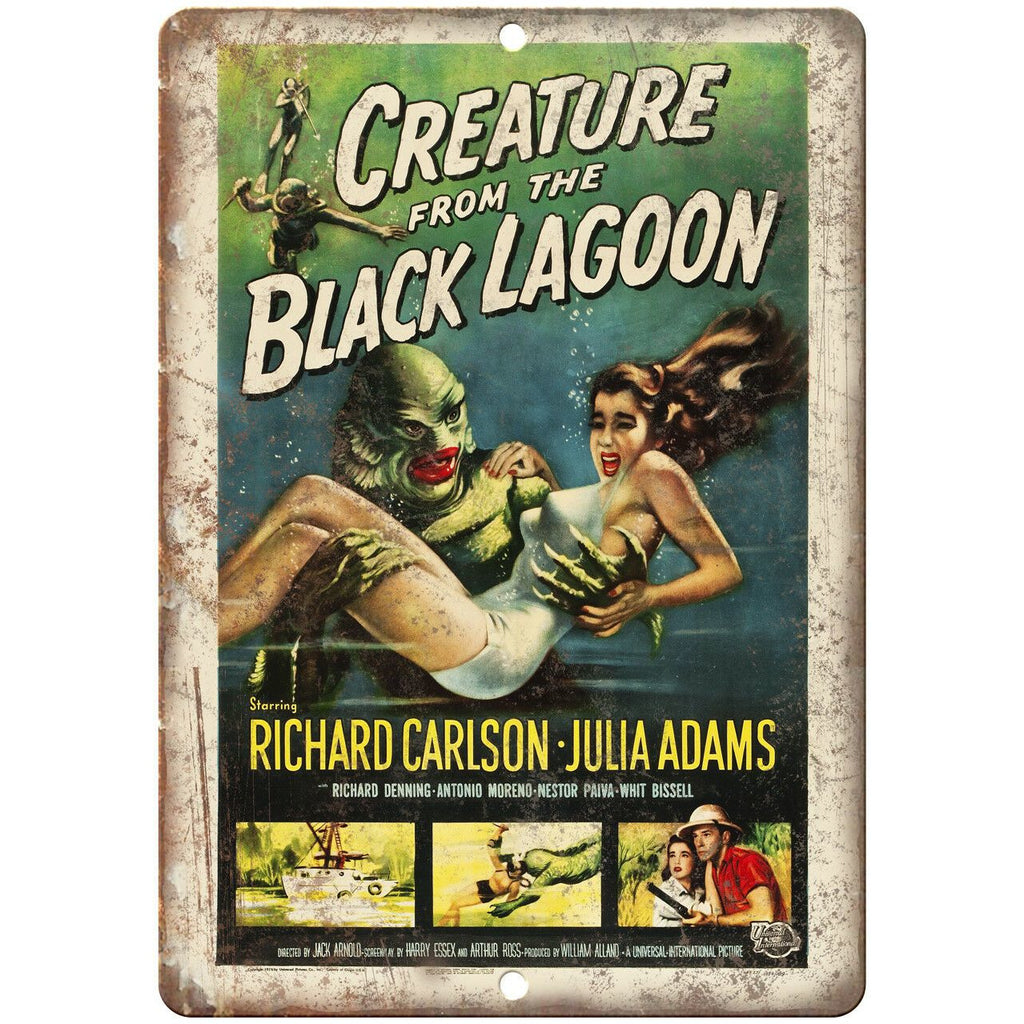 Creature from the Black Lagoon Poster Art 10" X 7" Reproduction Metal Sign I172