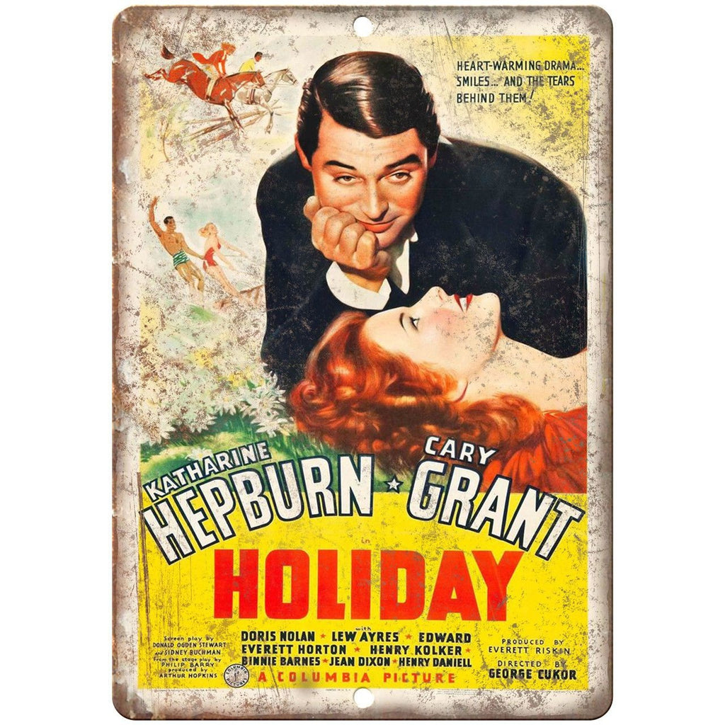 Holiday Cary Grant Hepburn Movie Poster 10" x 7" Reproduction Metal Sign