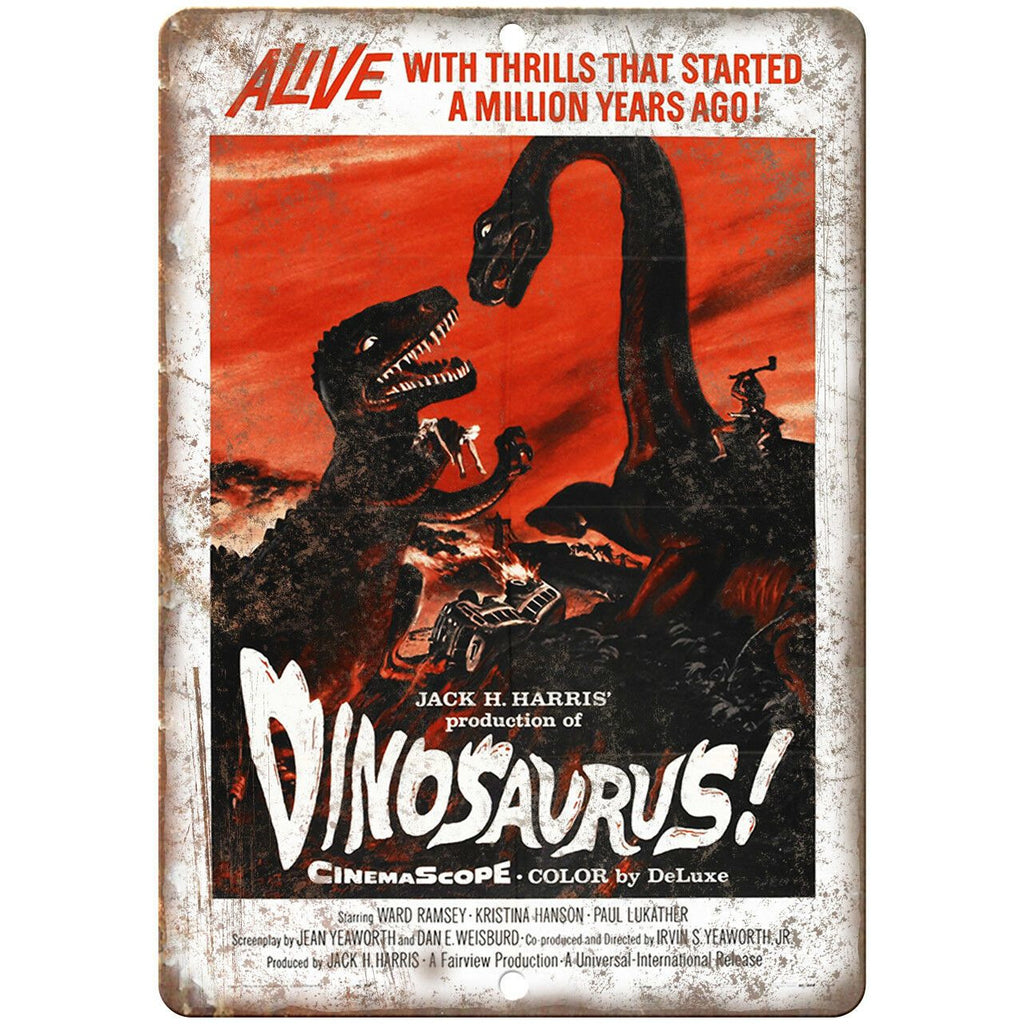 Dinosaurus Jack Harris Movie Poster 10" X 7" Reproduction Metal Sign I99