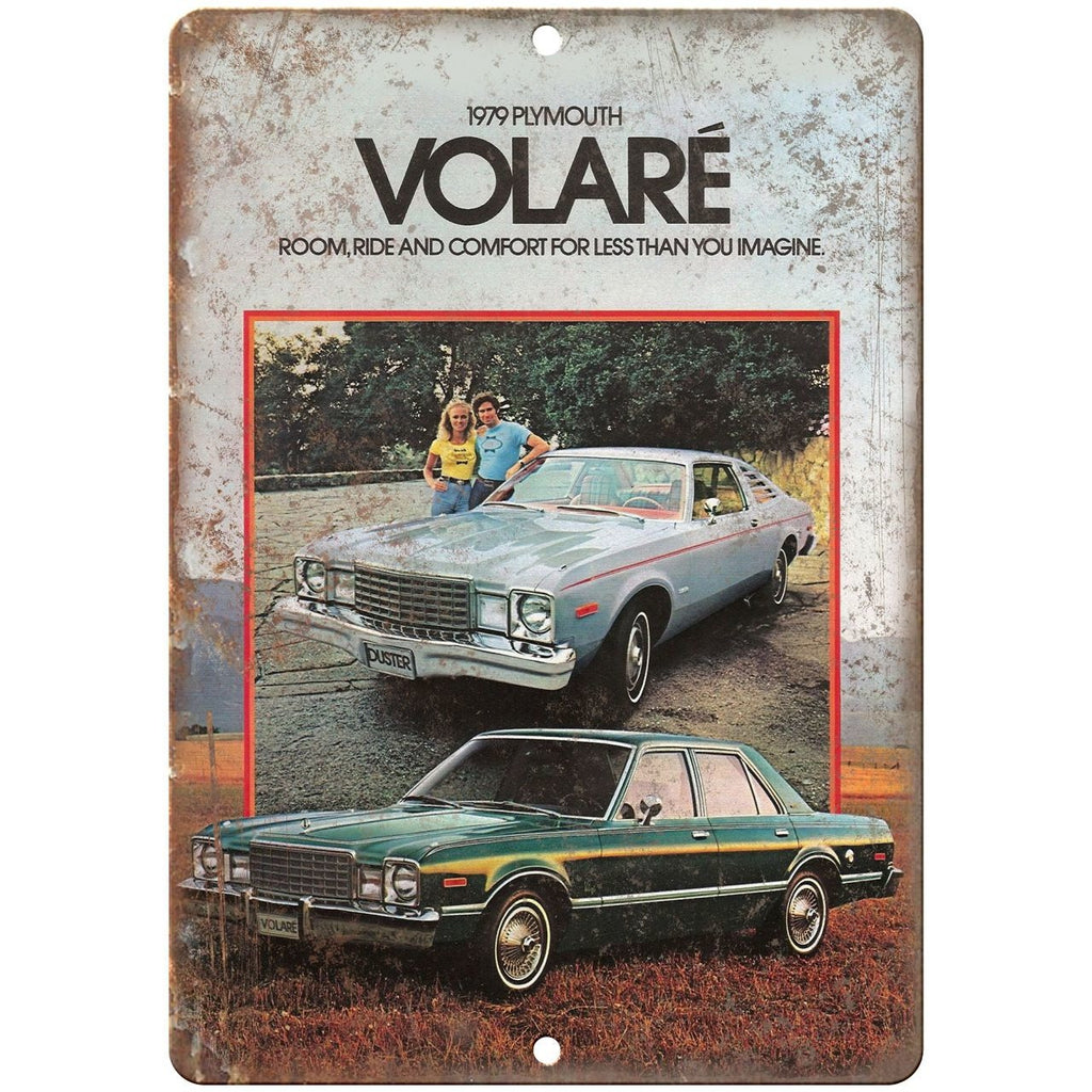 1979 Plymouth Volae Car Sales Flyer Ad 10" x 7" Reproduction Metal Sign