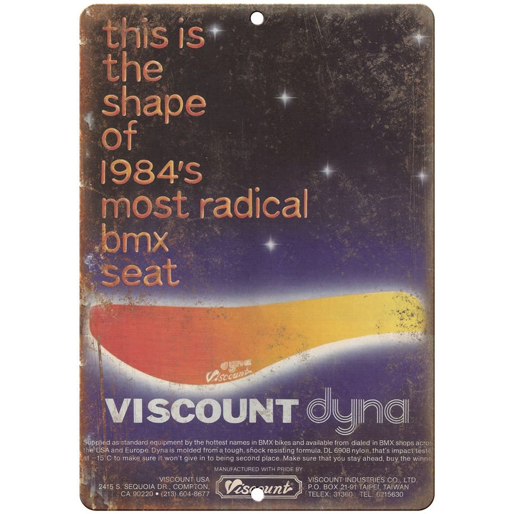 1984 Viscount Dyna - 10" x 7" Metal Sign - Vintage Look Reproduction B54