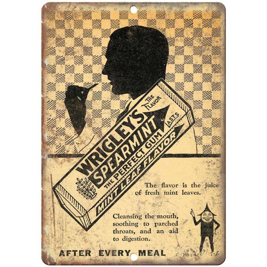 Wrigley's Speramint Gum Vintage Ad 10" X 7" Reproduction Metal Sign N264