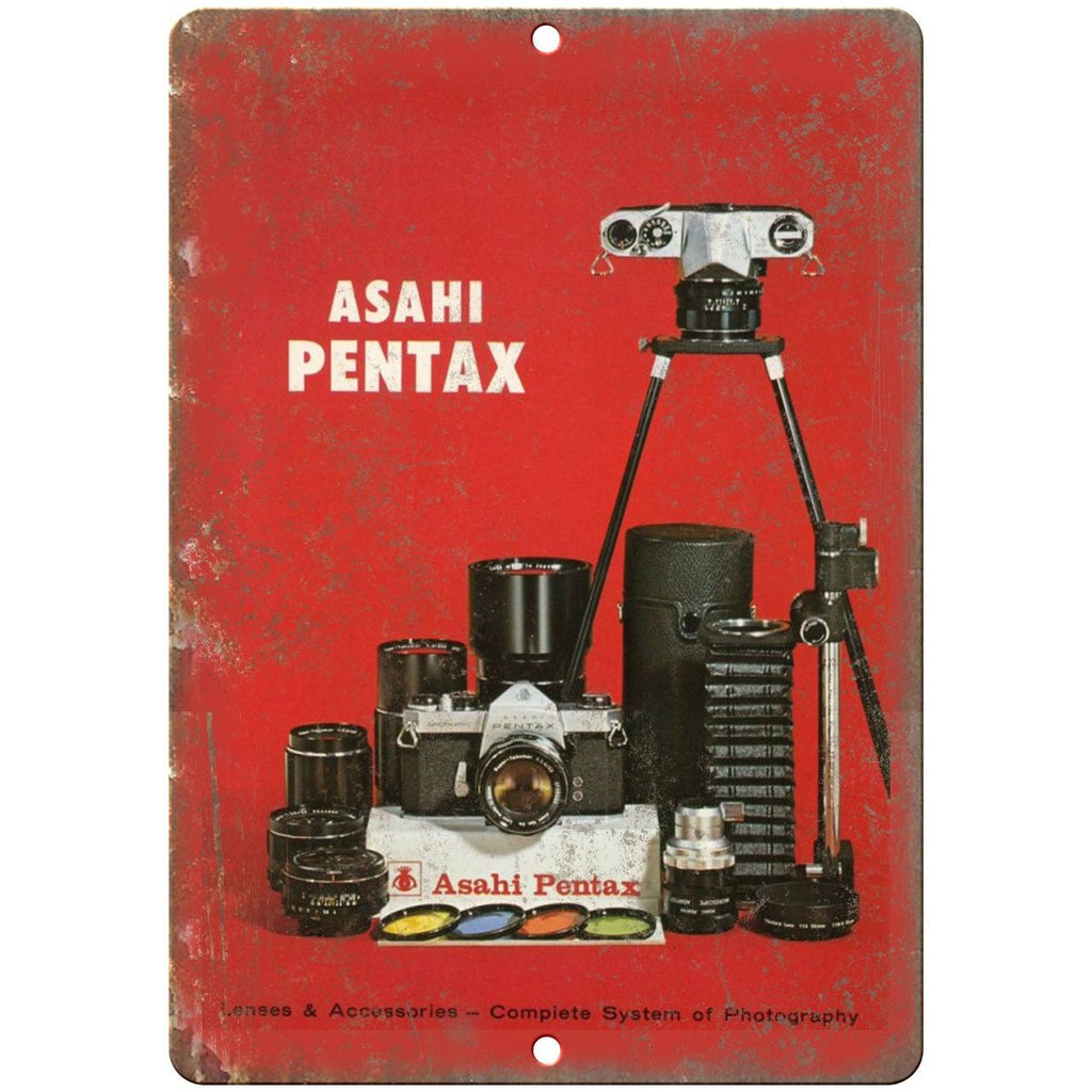 Asahi Pentax Film Camera 10" x 7" reproduction metal sign
