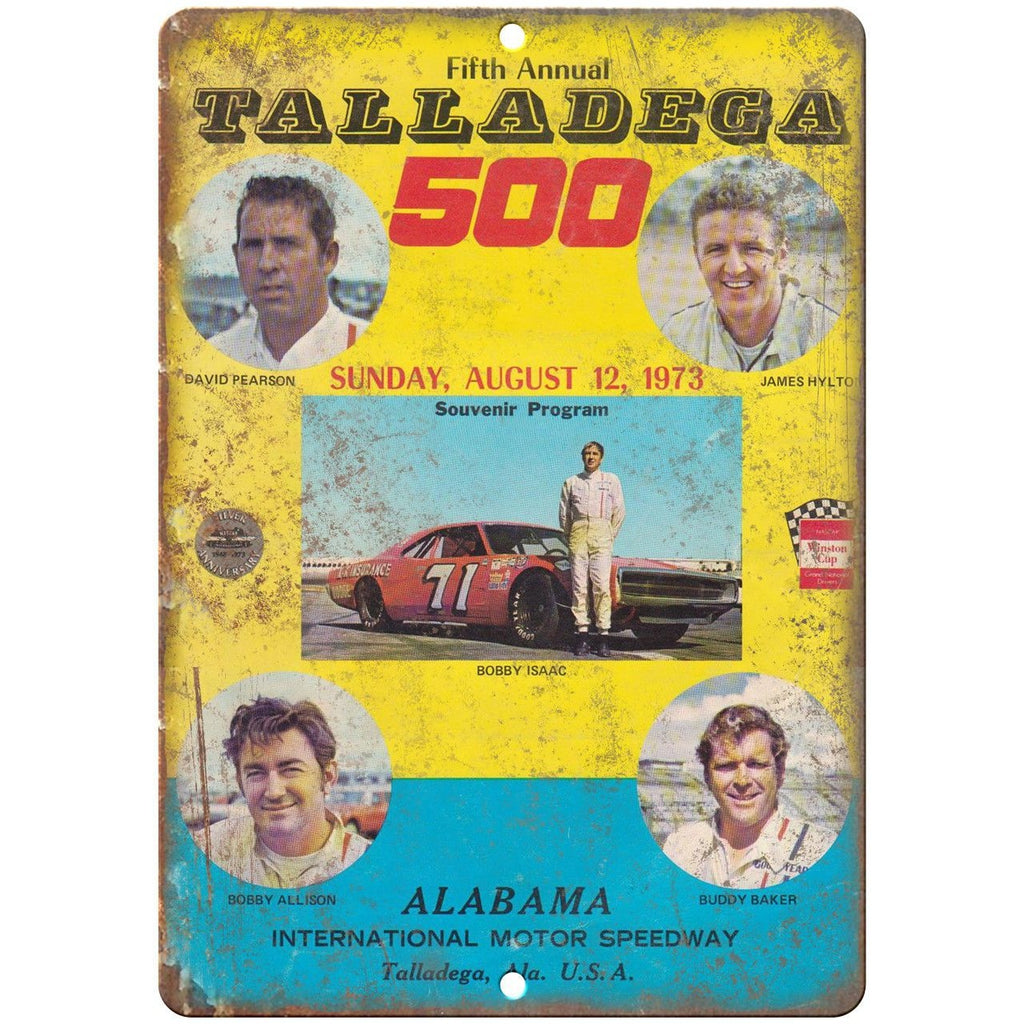 Talladega 500 Alabama Speedway David Pearson 10"X7" Reproduction Metal Sign A56