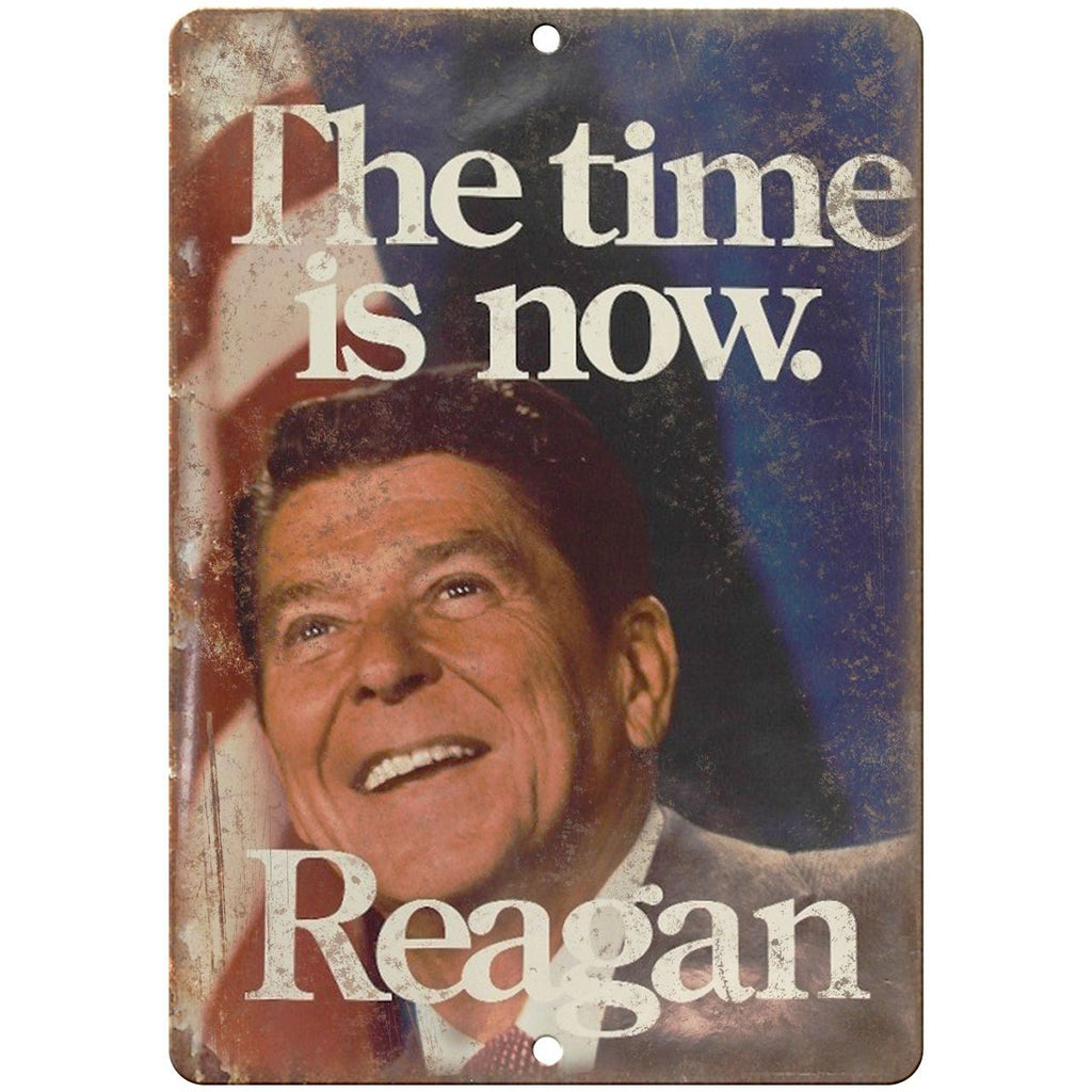 Ronald Reagan Vintage Political Poster 10" x 7" Reproduction Metal Sign