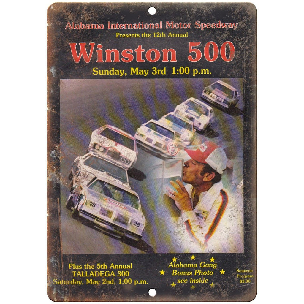 Winston 500 Alabama International Speedway 10" X 7" Reproduction Metal Sign A559