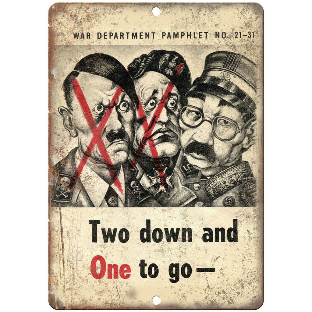 War Department Phamphlet WW@ Propaganda 10" x 7" Reproduction Metal Sign M99