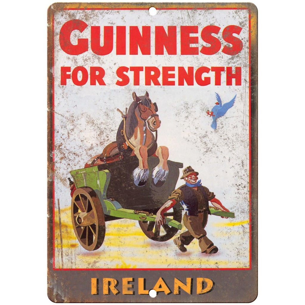 Guinness Beer Ireland Breweriana Ad 10" x 7" Reproduction Metal Sign E11