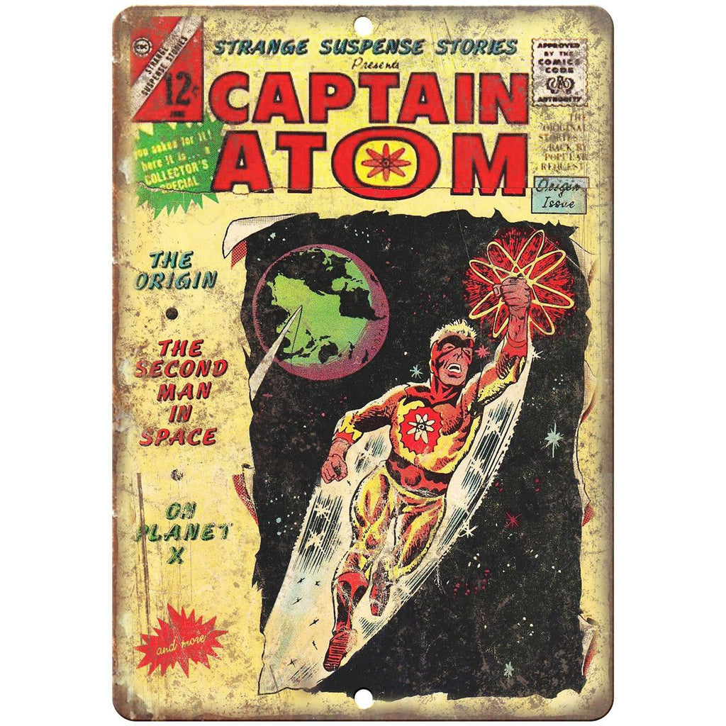 Captain Atom Comic Book Cover Art 10" x 7" Reproduction Metal Sign J635
