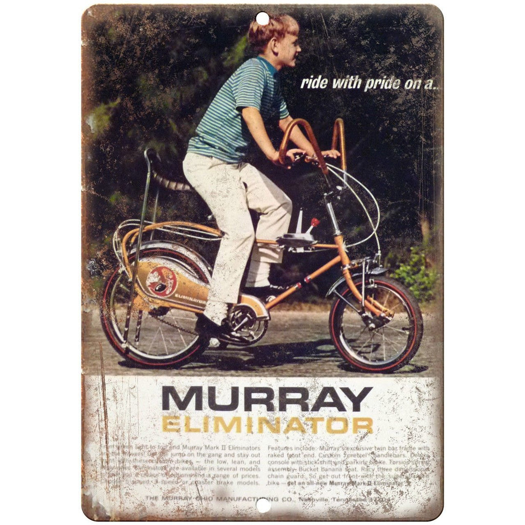 Murray Eliminator Vintage Bicycle Ad 10" x 7" Reproduction Metal Sign B05