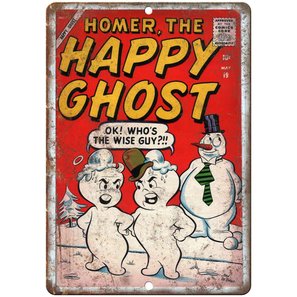 Happy Ghost Comic Code Authority Cover Art 10" X 7" Reproduction Metal Sign J183