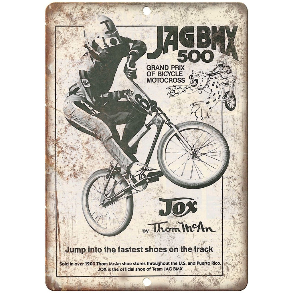 10" x 7" Metal Sign - JAG BMX JoX Thom Mcan Sneaker - Vintage Look Reproduction