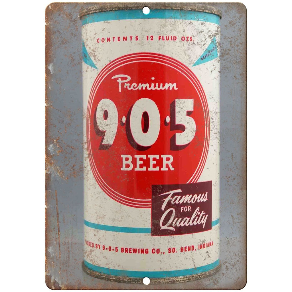 Vintage Beer Can Premium 905 Beer 10" x 7" reproduction metal sign