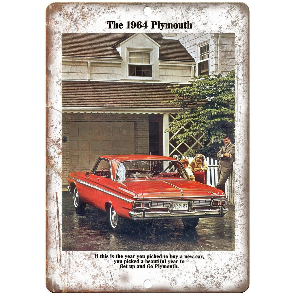 1964 Plymouth Car Manual Ad 10" x 7" Reproduction Metal Sign