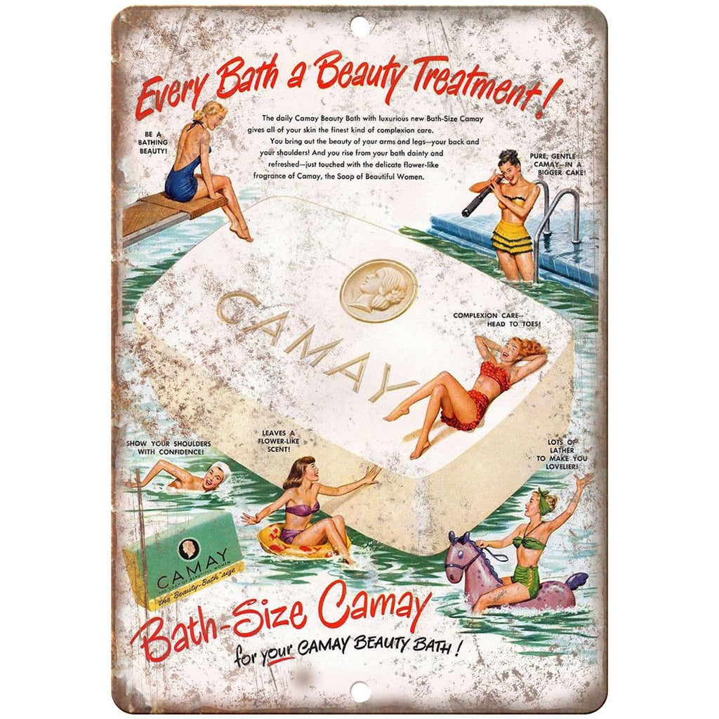 Camay Beauty Bath Soap Vintage Ad 10" X 7" Reproduction Metal Sign ZF07