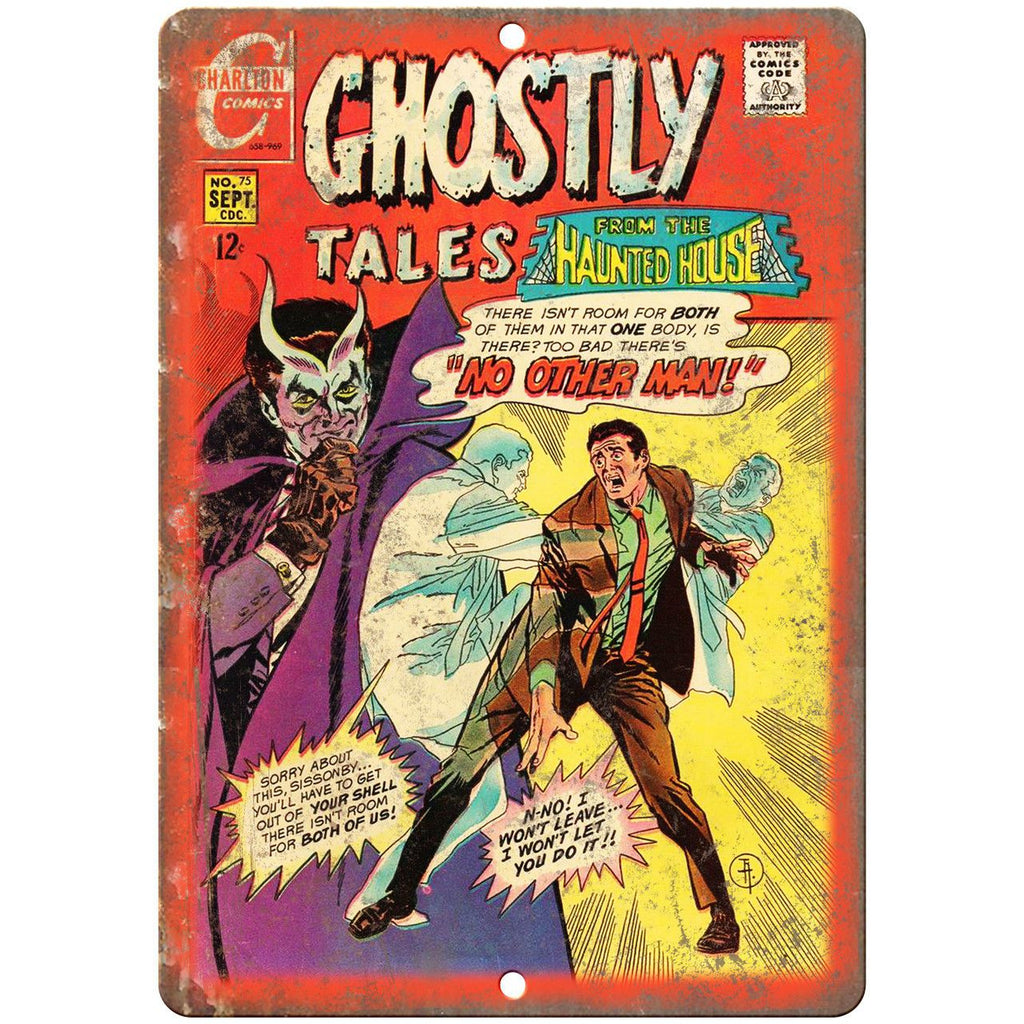 Ghostly Tales Charlton Comics No 75 Cover 10" x 7" Reproduction Metal Sign J664