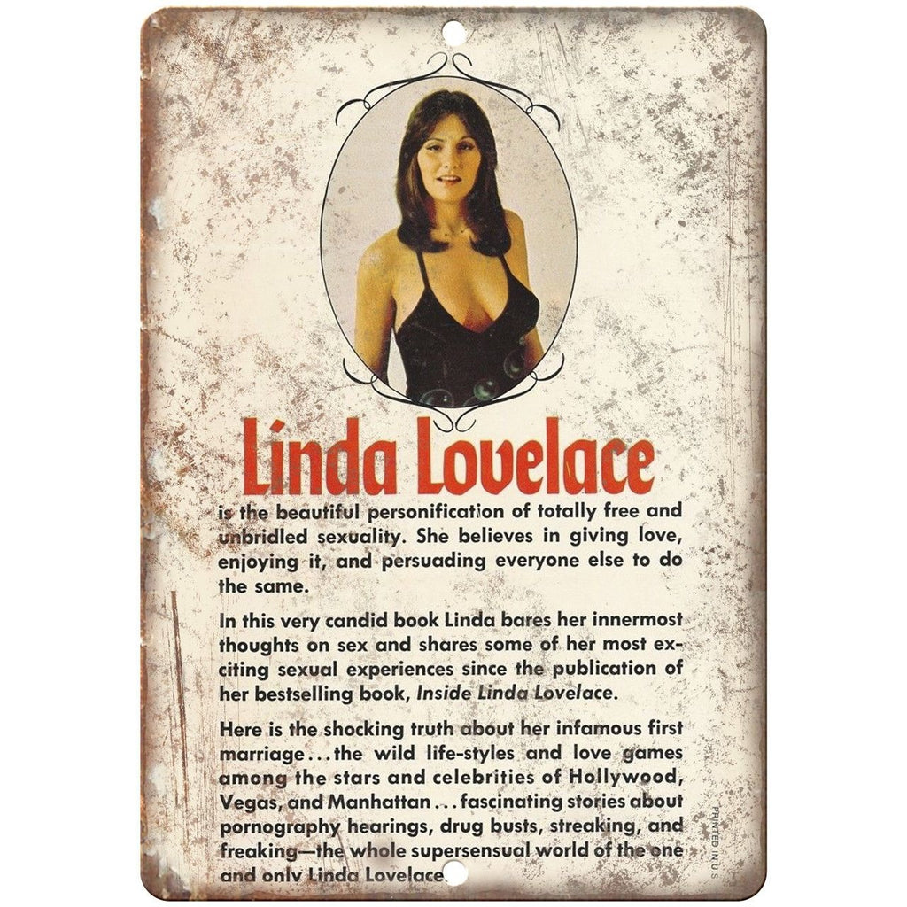 Linda Lovelace Deep Throat Porn Movie Ad 10" x 7" Reproduction Metal Sign ZG14