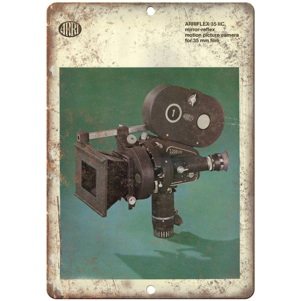 Arriflex 35mm Film Camera Instruction Manual - 10" x 7" Retro Look Metal Sign