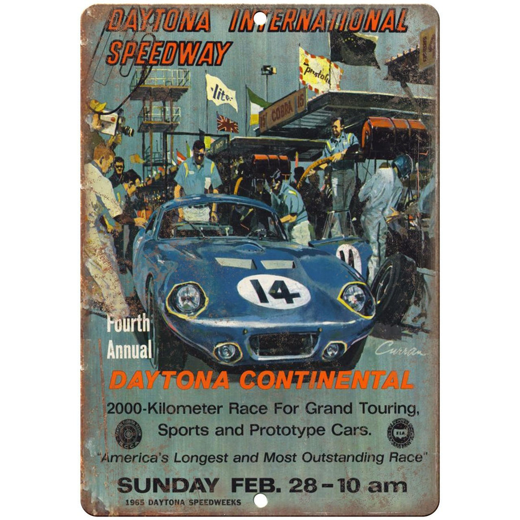 1965 Dayton Speedway Grand Touring, prototype car 10" x 7" Retro Metal Sign