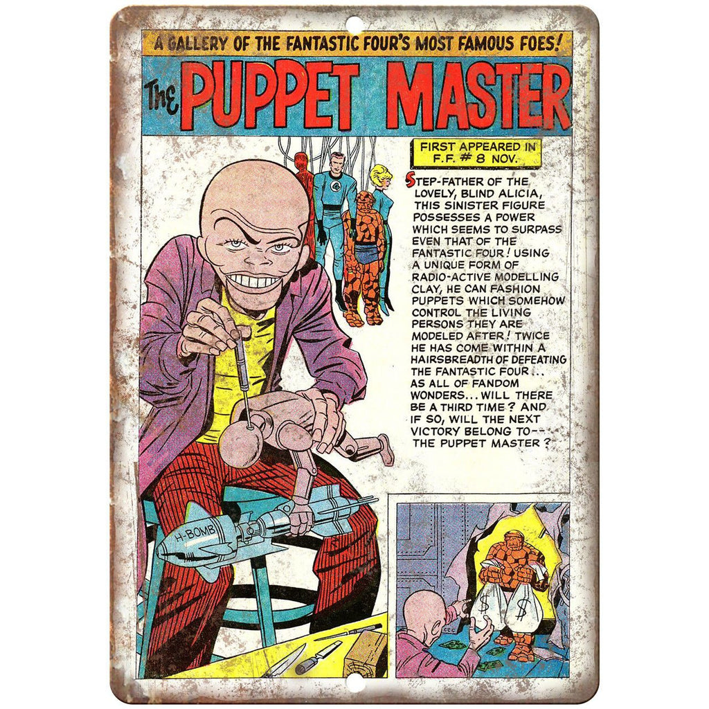 The Puppet Master Comic Book Vintage Art 10" x 7" Reproduction Metal Sign J726