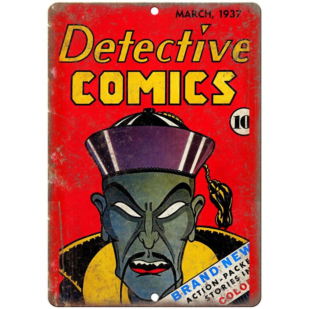 1937 Detective Comics Vintage Cover 10" X 7" Reproduction Metal Sign J451