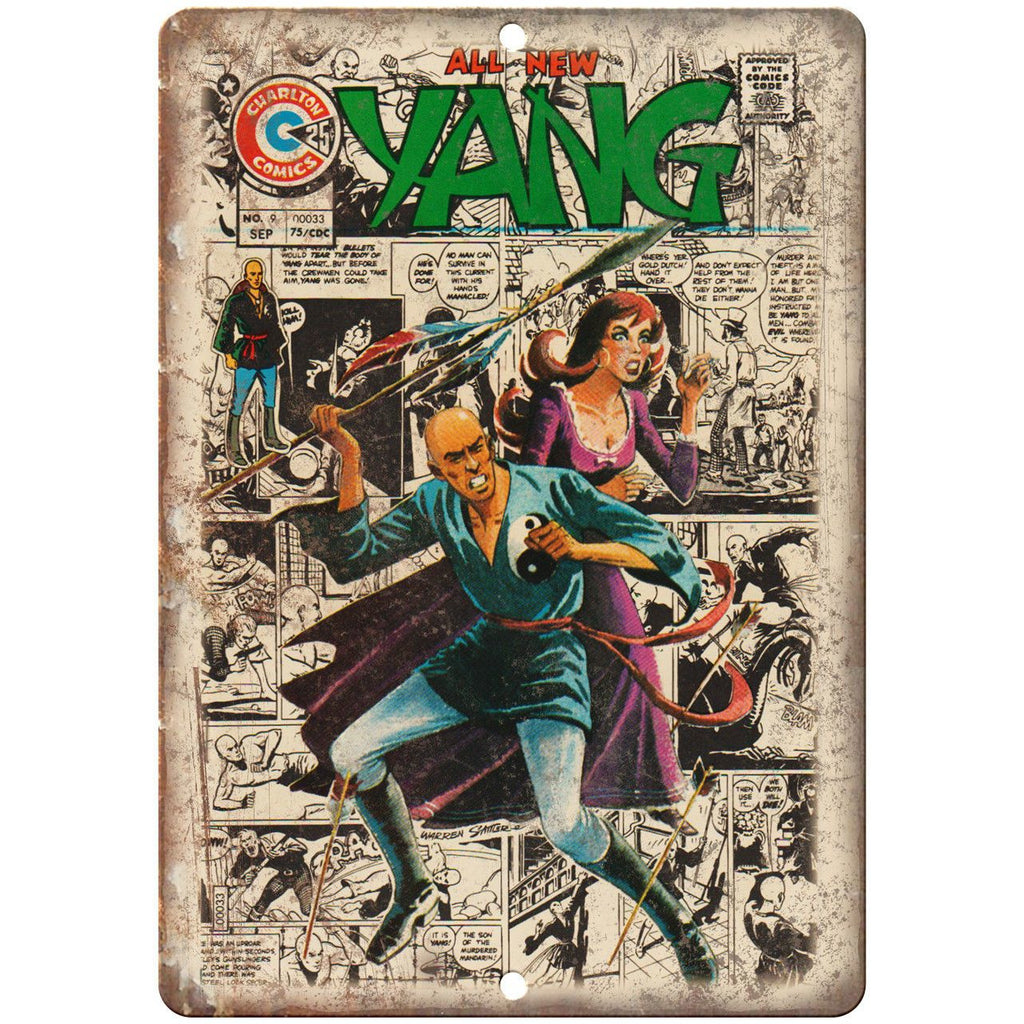 All New Yang Charlton Comics Vintage Art 10" x 7" Reproduction Metal Sign J656