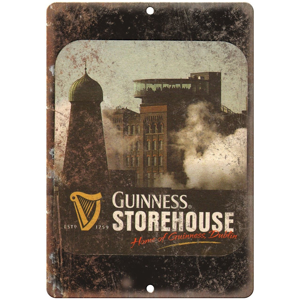 Guinness Dublin Vintage Beer Ad 10" X 7" Reproduction Metal Sign E171