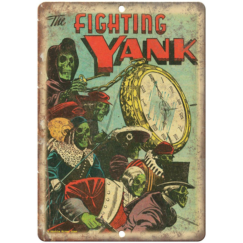 The Fighting Yank Comic Cover Book 10" x 7" Reproduction Metal Sign J633