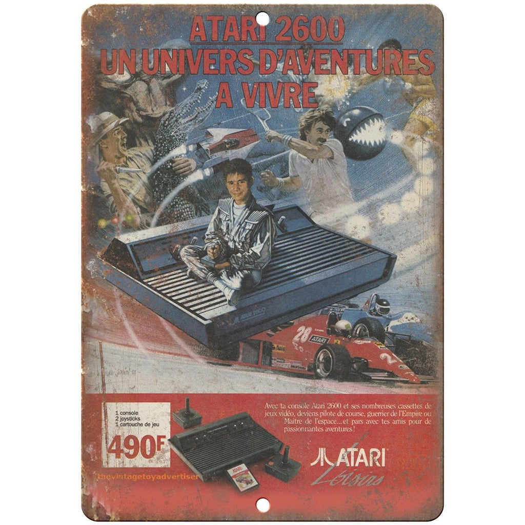 Atari 2600 Gaming System RARE print Ad 10" x 7" Retro Look Metal Sign
