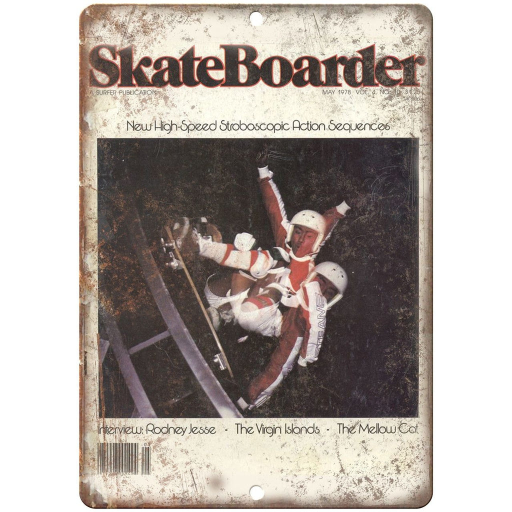 1978 Skateboarder Magazine Freestyle Bowl 10" x 7" Reproduction Metal Sign