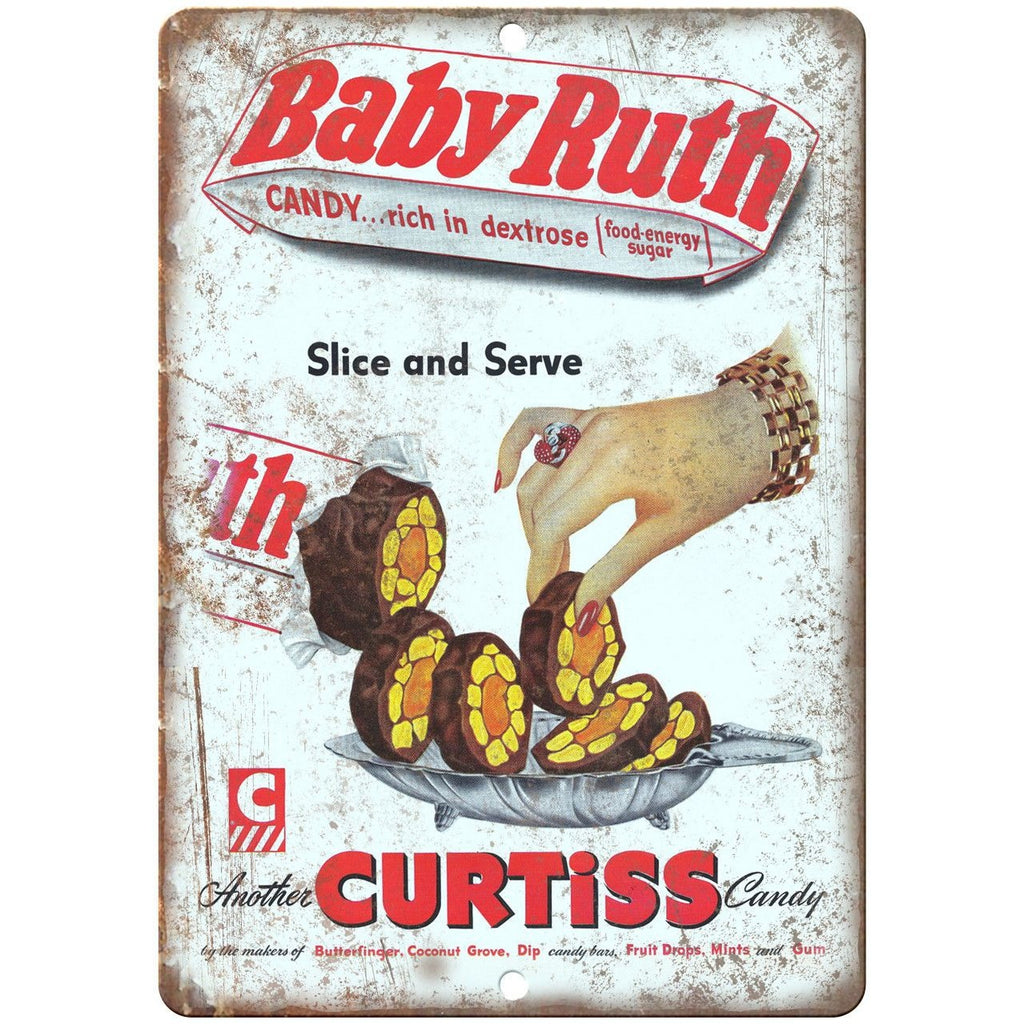 Baby Ruth Curtiss Candy Bar Ad 10" X 7" Reproduction Metal Sign N77