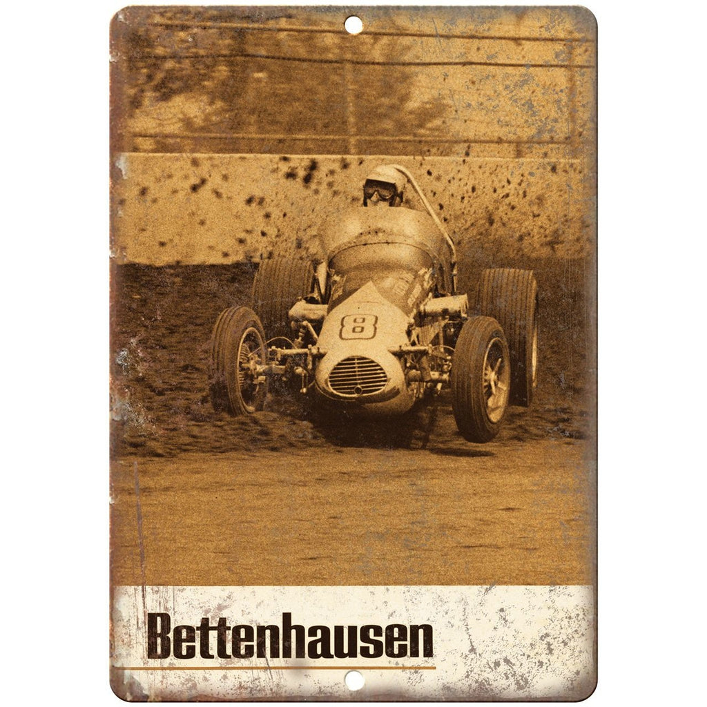 Bettenhausen, Stock Car Races, Funny Car, Drag Races 10" x 7" Retro Metal Sign