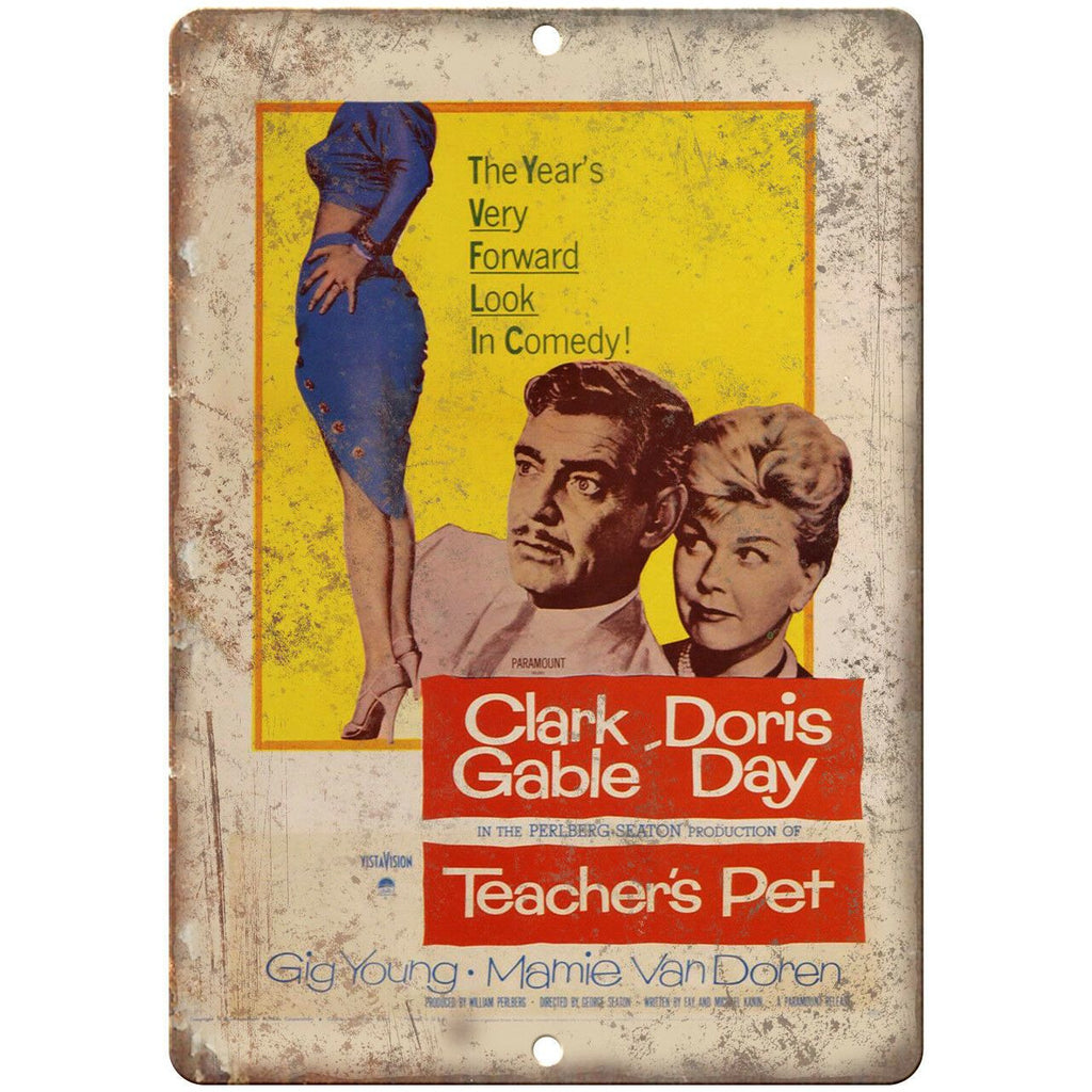 Clark Gable Teacher's Pet Movie Poster 10" X 7" Reproduction Metal Sign I112