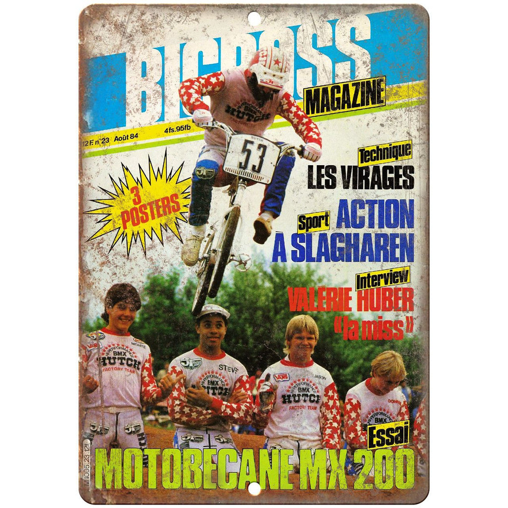 1984 Bicross BMX Hutch Vintage Mag Cover 10" x 7" Reproduction Metal Sign B469