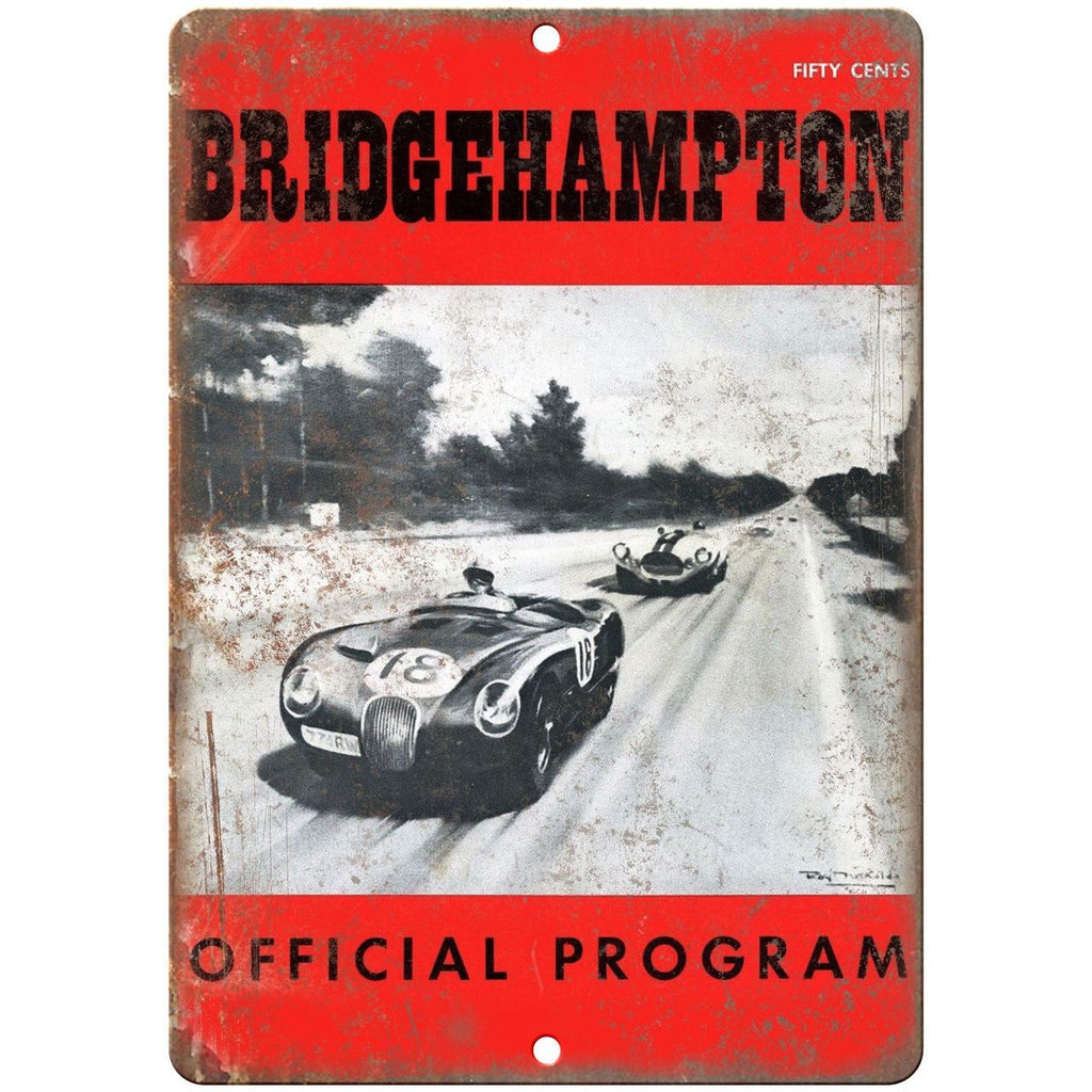 Bridgehampton Automobile Races Program 10" X 7" Reproduction Metal Sign A612