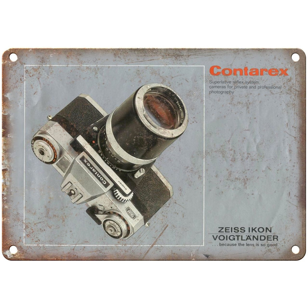 Contarex Zeiss Ikon Film Camera 10" x 7" reproduction metal sign
