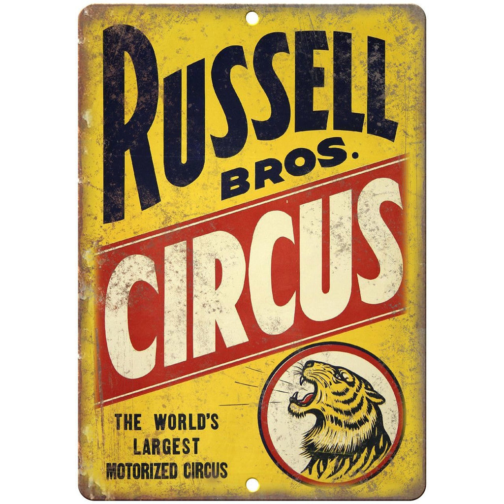 Russell Bros Circus Vintage Poster 10" X 7" Reproduction Metal Sign ZH07