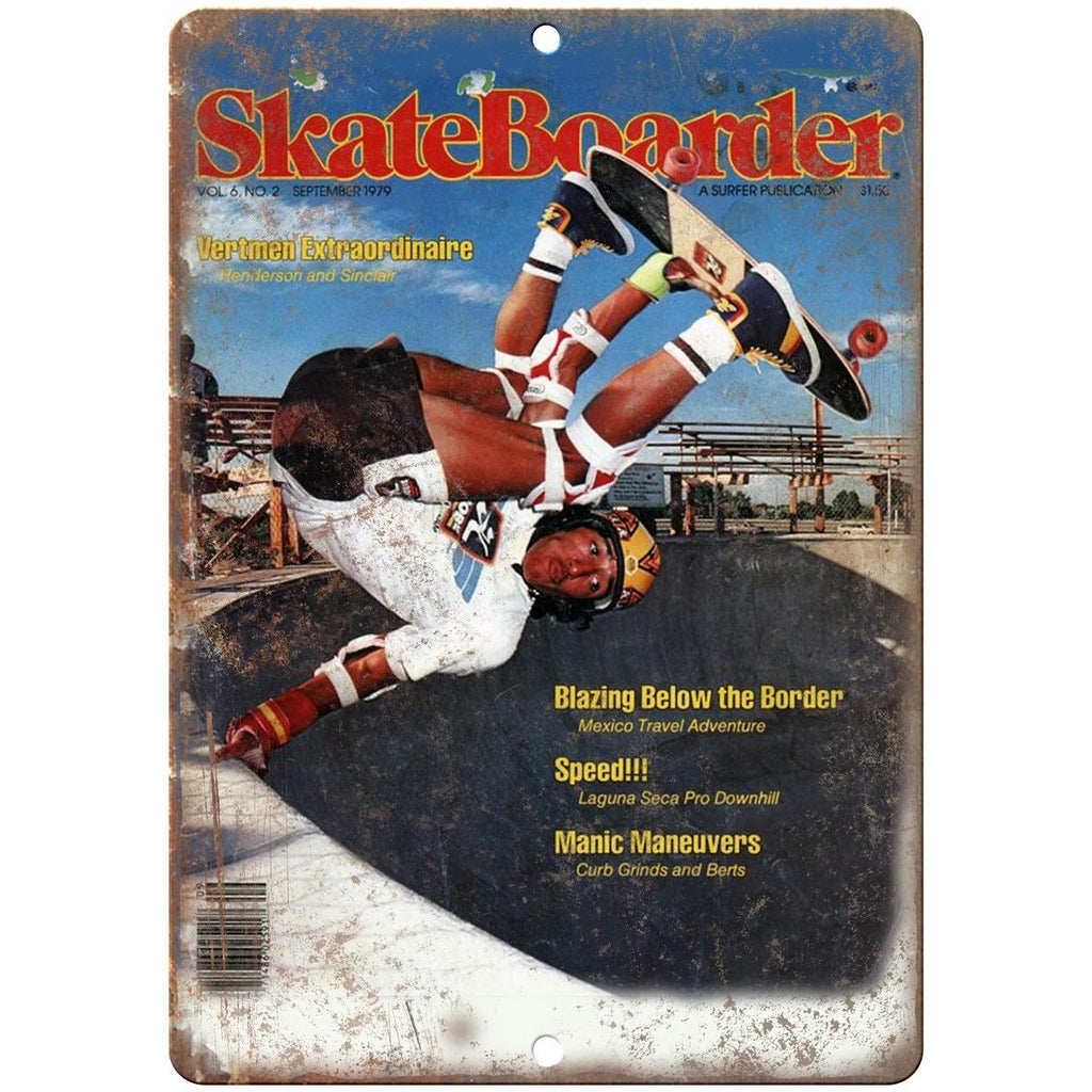 1979 Skateboarder Magazine Freestyle Bowl 10" x 7" Reproduction Metal Sign