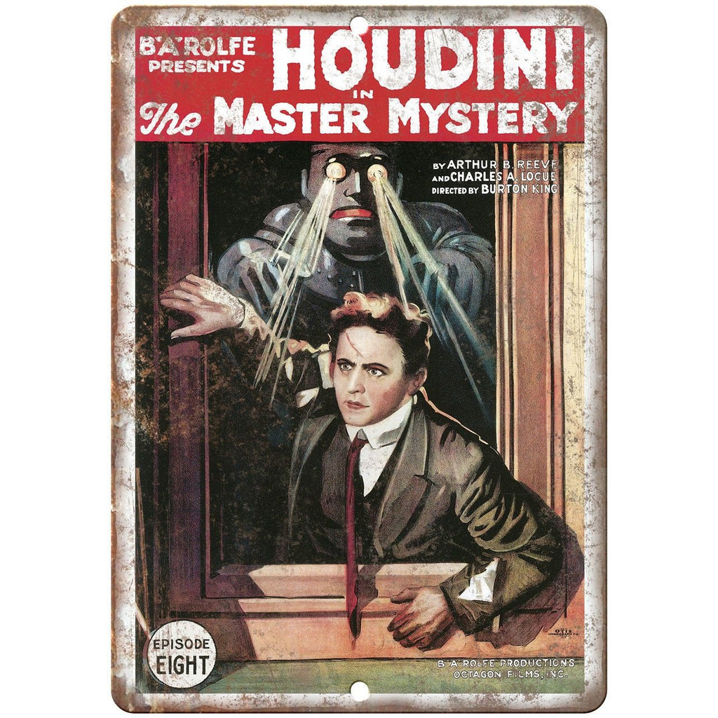 B A Rolfe Houdini Magician Poster 10" X 7" Reproduction Metal Sign ZH179