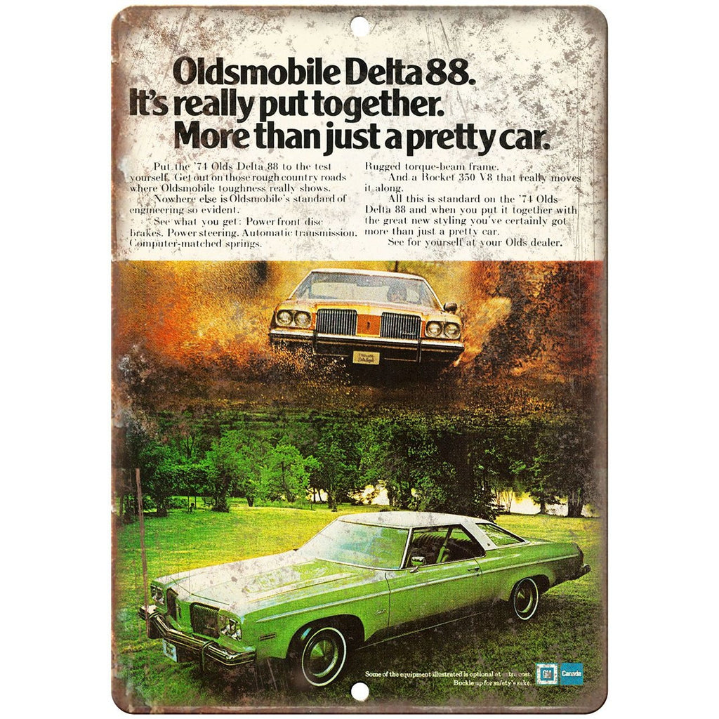 Oldsmobile Delta 88 Ad 10" x 7" Reproduction Metal Sign