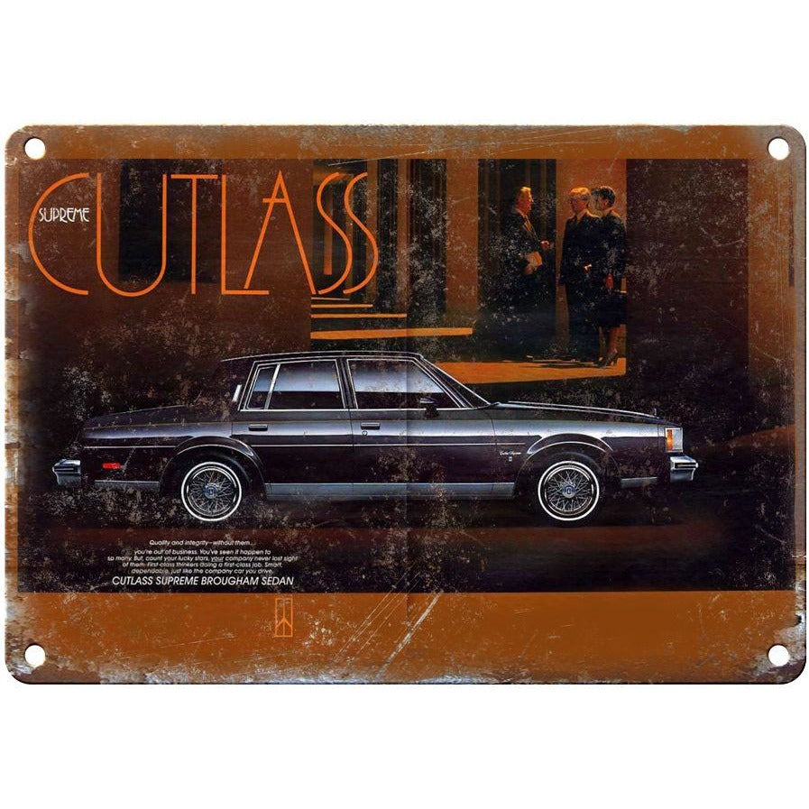 1987 Oldsmobile Cutlass Supreme 10" x 7" Reproduction Metal Sign